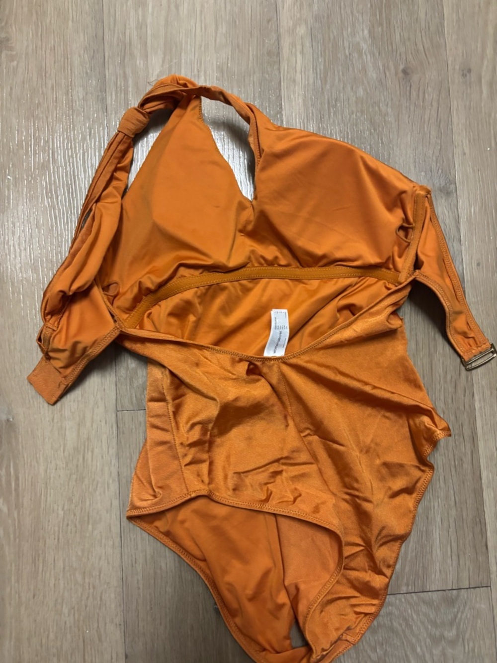 Classic Halter One-Piece Swimsuit in Burnt Orange - Picture 7 of 7